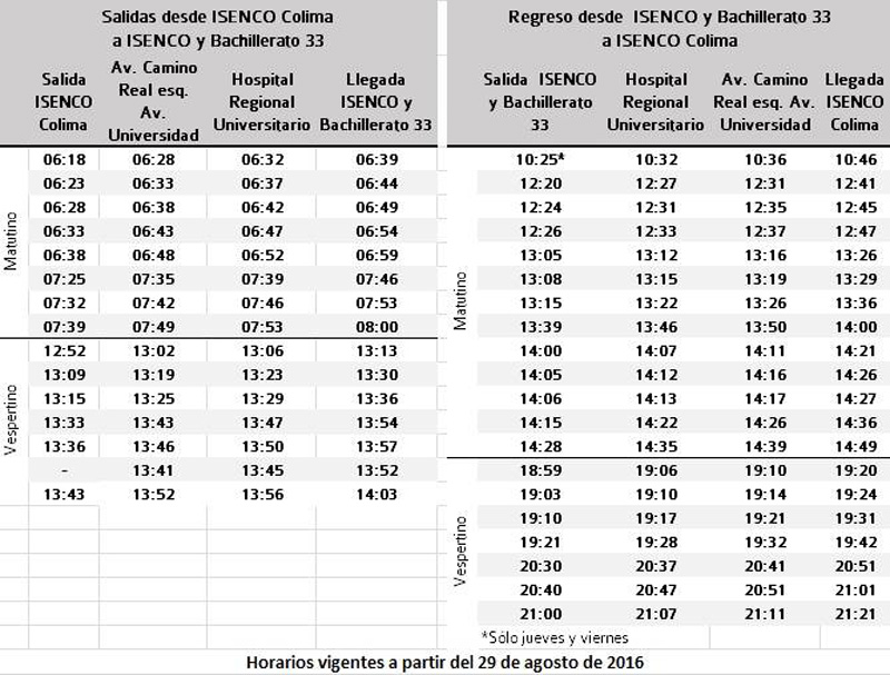 horarios-rutas-isenco