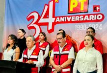 El Partido del Trabajo celebra 34 años de lucha popular y compromiso social