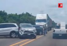 Reportan choque múltiple en autopista Manzanillo–Armería; preliminarmente solo daños materiales