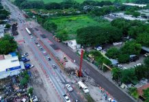 Gobernadora supervisa avance en construcción del Paso Superior ‘Arco Sur’