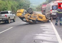 Accidente con volcadura en la autopista Colima–Guadalajara