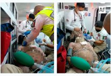 Paramédicos del CRUM brindan soporte vital avanzado a paciente en Colima