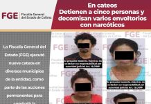 En cateos detienen a cinco personas y decomisan varios envoltorios con narcóticos