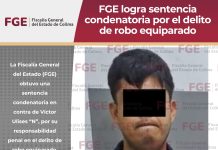 FGE logra sentencia condenatoria por el delito de robo equiparado