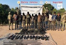 Tras repeler una agresión, autoridades federales detienen a 13 hombres con armamento y vehículos en Sinaloa