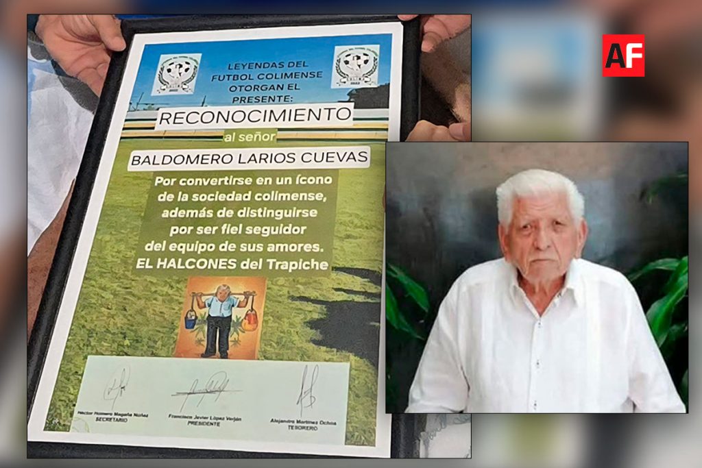 Leyendas del Futbol Colimense entregan reconocimiento a Baldo el Tubero ...