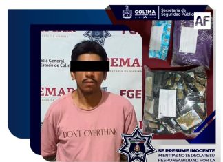 SSP: Policía Estatal detiene en Colima a sujeto con gran cantidad de droga