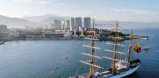 Buque Escuela ARC ‘Gloria’ velero insignia de los colombianos, arriba por primera vez a Puerto Vallarta y abre sus cubiertas al público