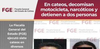 En cateos, decomisan motocicleta, narcóticos y detienen a dos personas