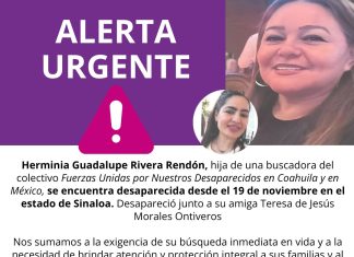 Claman justicia y búsqueda inmediata de dos mujeres levantadas en Mazatlán; una de ellas esposa de periodista e hija de activista