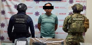 Policía Estatal de Colima y fuerzas federales detienen en Manzanillo a sujeto con droga y arma de fuego