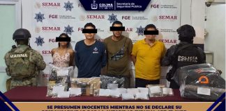 Mujer y hombre son detenidos con droga y arma de fuego en operativo conjunto en Colima: SSP