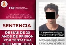 Fiscalía obtiene sentencia de más de 20 años de prisión por tentativa de feminicidio y abuso sexual