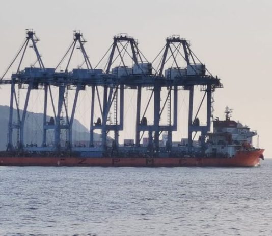 Retiran cuatro grúas STS de la Terminal Especializada en Contenedores I en Manzanillo