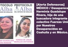 Desaparición de hija de buscadora en Sinaloa provoca alerta nacional entre defensoras