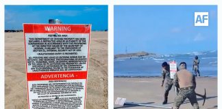 Sheinbaum aclara instalación de señalamientos retirados en Playa Bagdad, Tamaulipas