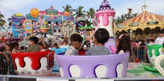 Miles de menores disfrutaron los juegos gratis en la Feria de Colima 2025, este martes