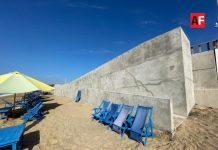 Notorio avance en la primera etapa del Nuevo Malecón Miramar; muro de contención prácticamente concluido