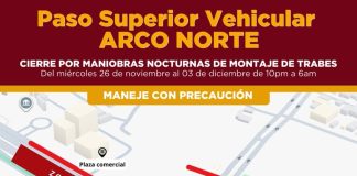 Este miércoles inician cierres nocturnos temporales en la construcción del Arco Norte