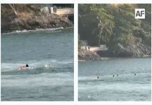 Rescatan a dos turistas en playa La Audiencia, Manzanillo