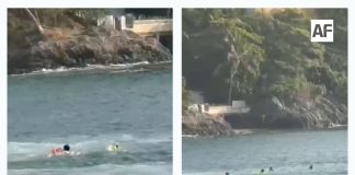 Rescatan a dos turistas en playa La Audiencia, Manzanillo