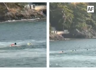 Rescatan a dos turistas en playa La Audiencia, Manzanillo