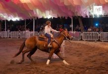 Celebran primera edición del ‘Rodeotlón’ en el Teatro del Caballo de la Feria de Colima