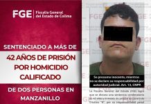 Sentenciado a más de 42 años de prisión por homicidio calificado de dos personas en Manzanillo