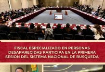 Fiscal Especializado en Personas Desaparecidas participa en la Primera Sesión del Sistema Nacional de Búsqueda