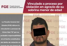 Vinculado a proceso por violación en agravio de su sobrina menor de edad