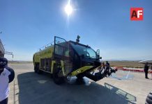 Aeropuerto de Guadalajara adquirio nuevo camión de bomberos para atención de incendios y accidentes aéreos