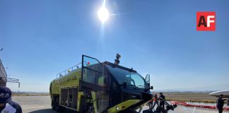 Aeropuerto de Guadalajara adquirio nuevo camión de bomberos para atención de incendios y accidentes aéreos