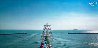 Zarpa el Buque Escuela Cuauhtémoc tras exitoso arribo a Veracruz en los festejos por la Independencia