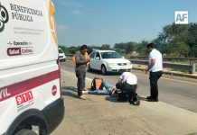 Motociclista resulta lesionado en accidente sobre el Libramiento Ejército Mexicano en Colima