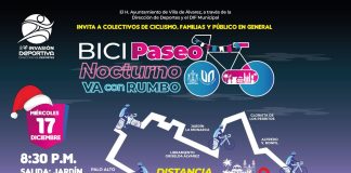 Habrá Bici Paseo Nocturno Navideño este miércoles, en Villa de Álvarez
