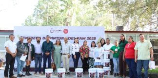 Entrega Secretaría de Educación pintura para mejorar escuelas del estado de Colima