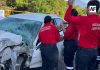Atienden Protección Civil y Bomberos de Cuauhtémoc accidente vehicular en la carretera Guadalajara–Colima