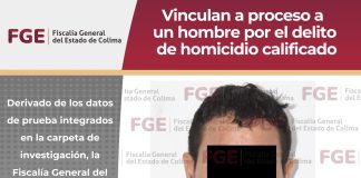 Vinculan a proceso a un hombre por el delito de homicidio calificado