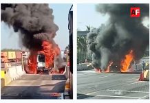 IMSS confirma que no hubo lesiones graves tras incendio de ambulancia en caseta de Cuyutlán