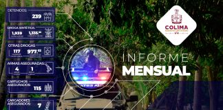 SSP reporta 239 detenidos en el estado de Colima, en noviembre