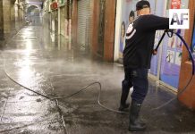 Ayuntamiento de Guadalajara realiza lavado, limpieza y balizamiento de plazas públicas