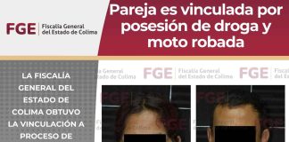 Pareja es vinculada por posesión de droga y moto robada