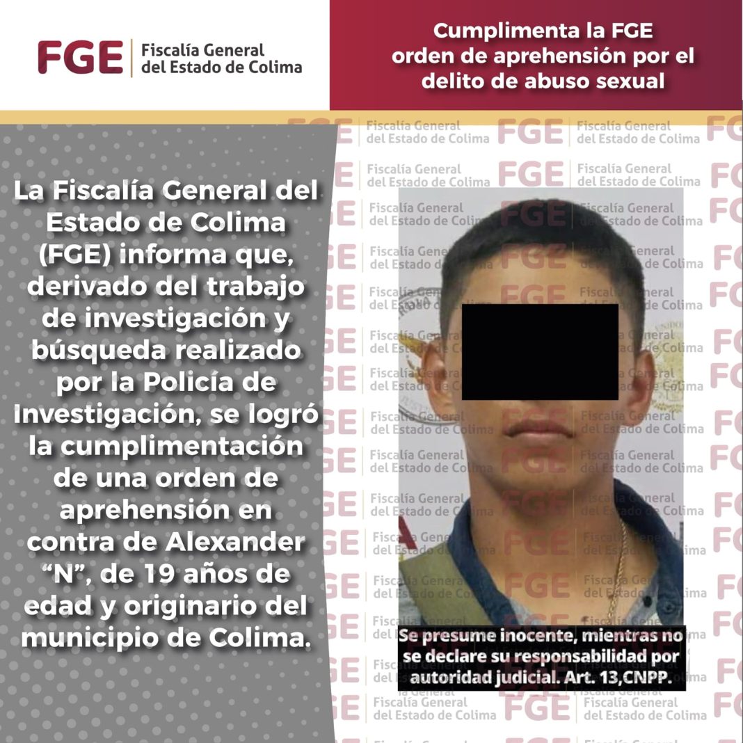 orden de aprehension abuso sexual