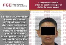 Cumplimenta la FGE orden de aprehensión por el delito de abuso sexual