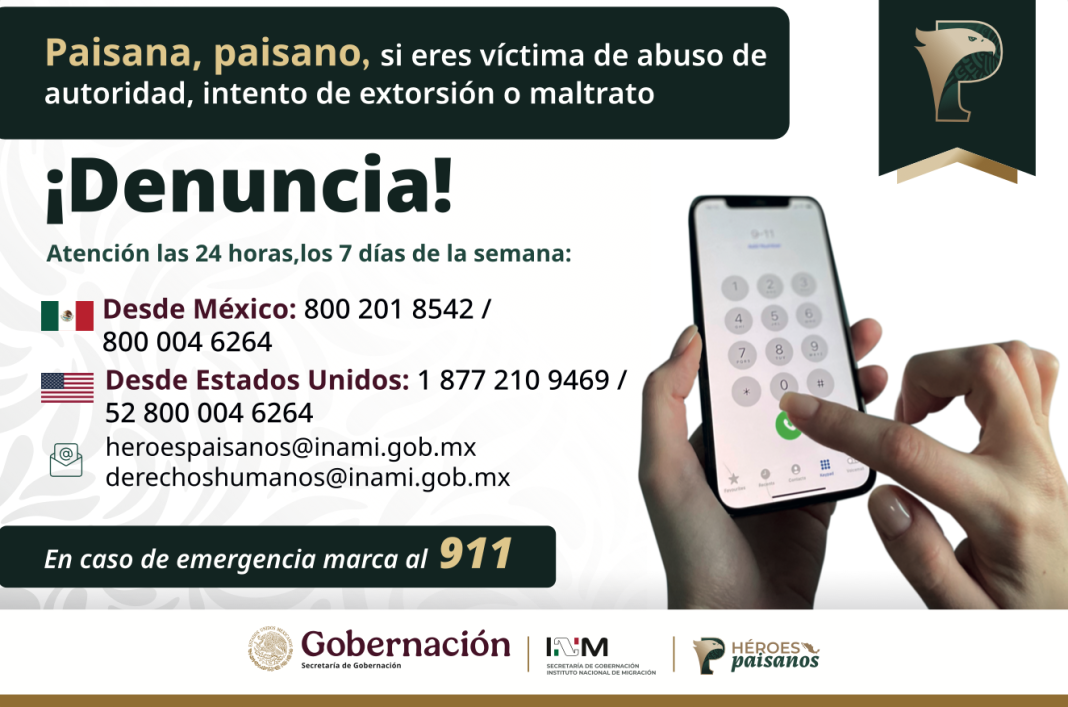paisano denuncia migracion