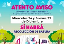 En la Villa sí habrá recolección de basura el 24 y 25 de diciembre
