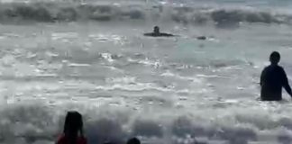 Rescatan guardavidas de UEPC Colima a cuatro personas de Jalisco en el mar; entre ellos un menor de 11 años