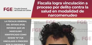 Fiscalía logra vinculación a proceso por delito contra la salud en modalidad de narcomenudeo