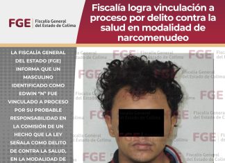 Fiscalía logra vinculación a proceso por delito contra la salud en modalidad de narcomenudeo