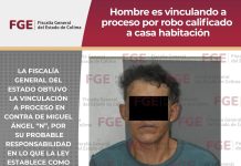 Hombre es vinculado a proceso por robo calificado a casa habitación